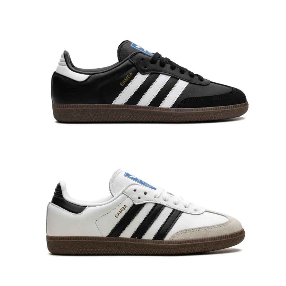 ADIDAS SAMBA BLACK AND WHITE COMBO