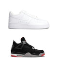 NIKE AIRFORCE 1 / AIRJORDAN BRED RED COMBO