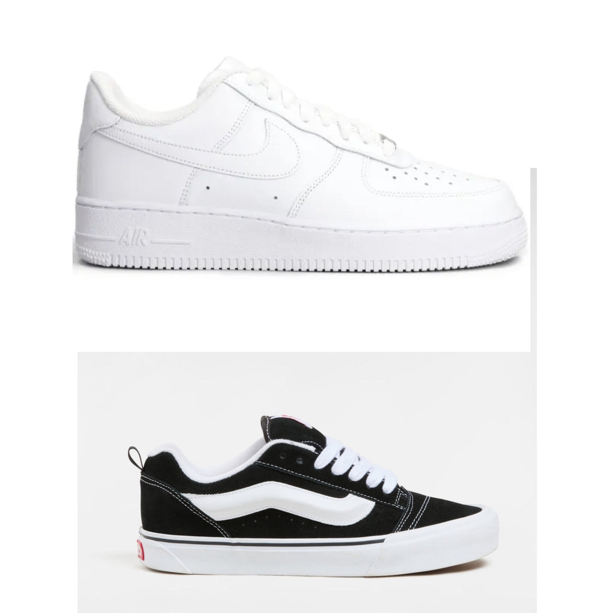 NIKE AIRFORCE 1 / VANS KNU SKOOL BLACK COMBO