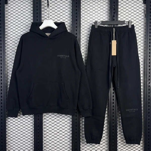 Fear of God Essentials Logo Tracksuit Set – Matte Black